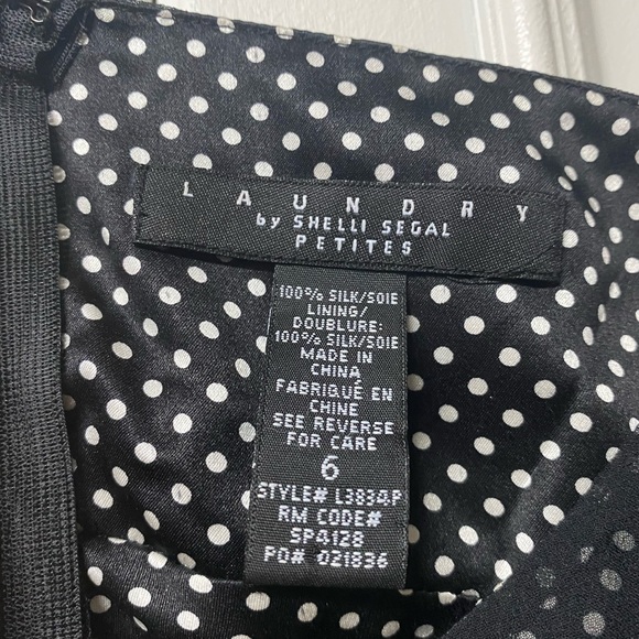 LAUNDRY by SHELLI SEGAL PETITES Black Dress size6 - Picture 13 of 13